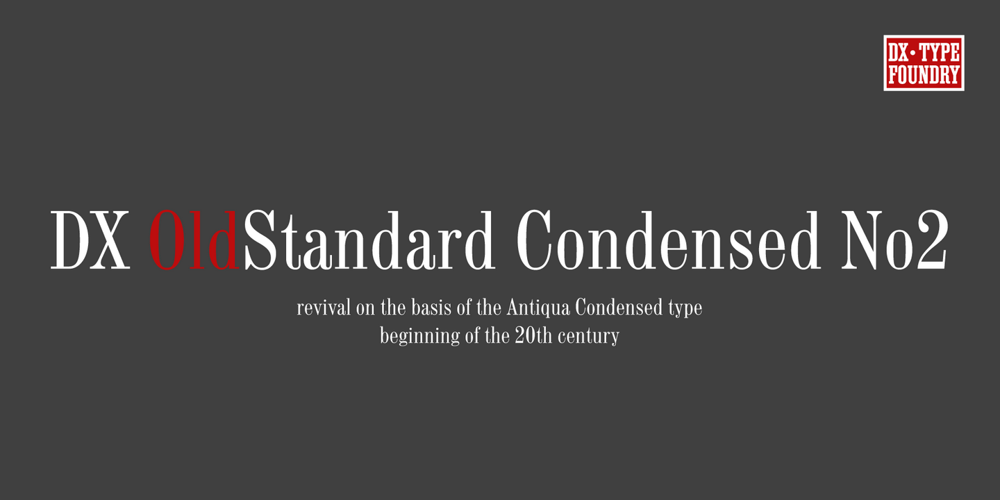 Пример шрифта DXOldStandard Condensed No2 #1